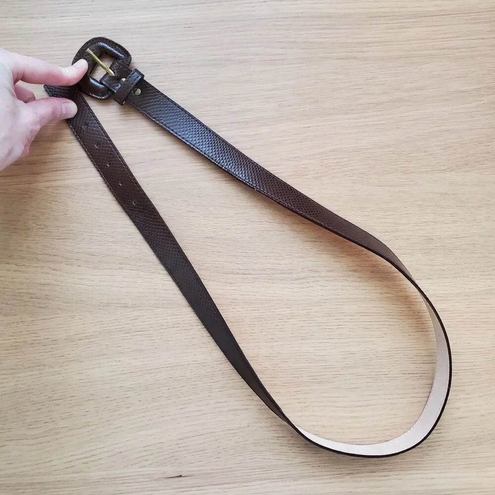 Vintage 90's Jones New York Brown Snakeskin Belt